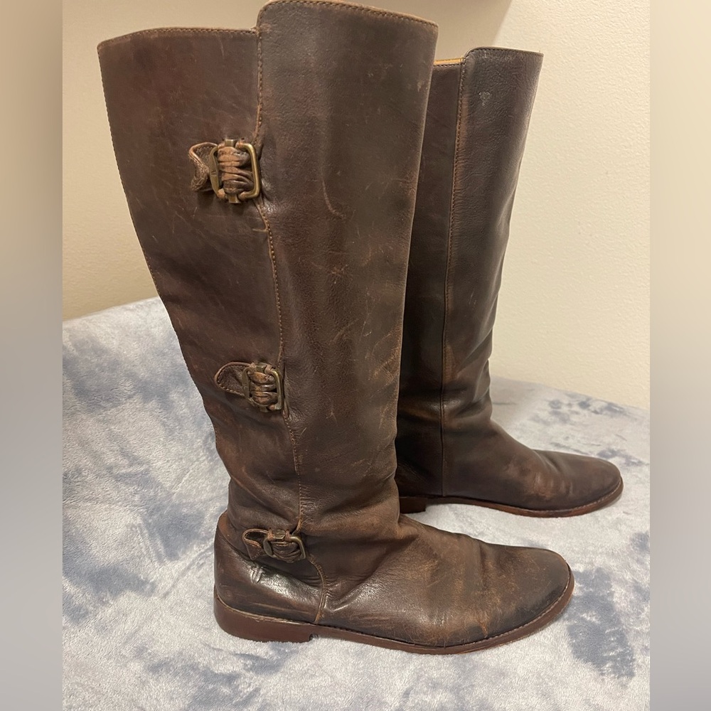 Frye Brown Heeled Boots
